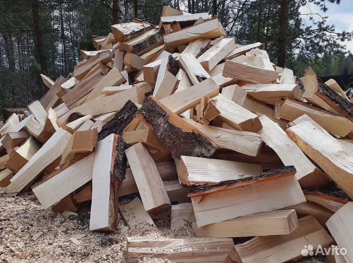 Дрова берёзовые колотые насыпь доставка от 3 м3