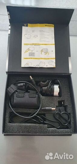 Фара передняя с креплением на руль велосипеда