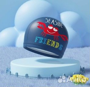 Шапочка для плавания с очками детская - Краб