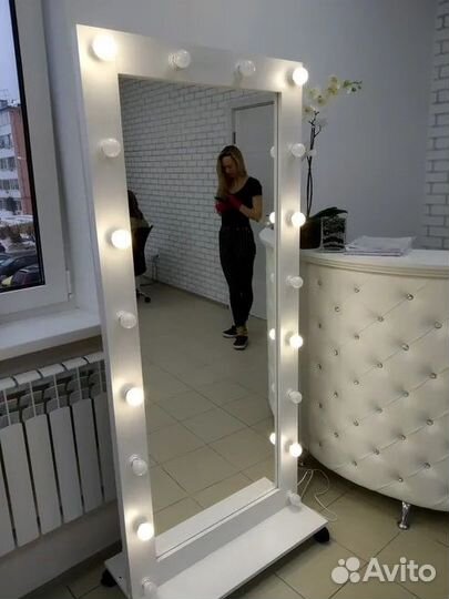 Гримерное зеркало 175/80 с лампочками