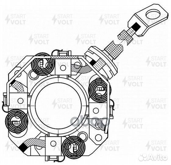 Узел щеточный стартера для а/м Chevrolet Captiv