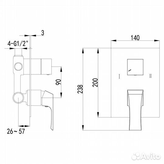 LeMark LM4527C Встраиваемый смеситель