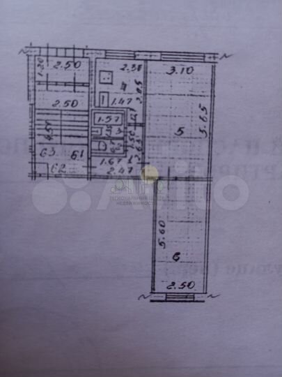 2-к. квартира, 44,5 м², 1/5 эт.