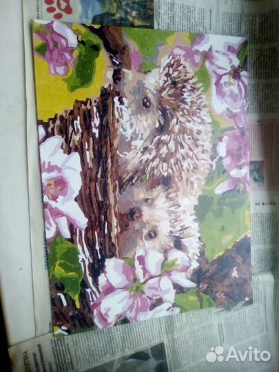 Картина, рисованная красками