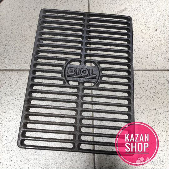 Решетка для гриля чугунная новая 380х270 мм