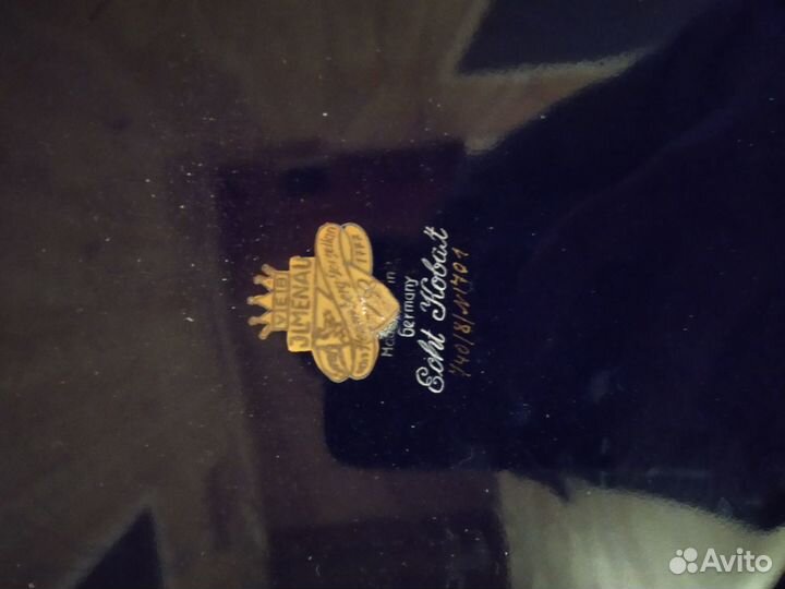 Блюдо Кобальт Фарфор GDR Jlmenau Ильменау Германия