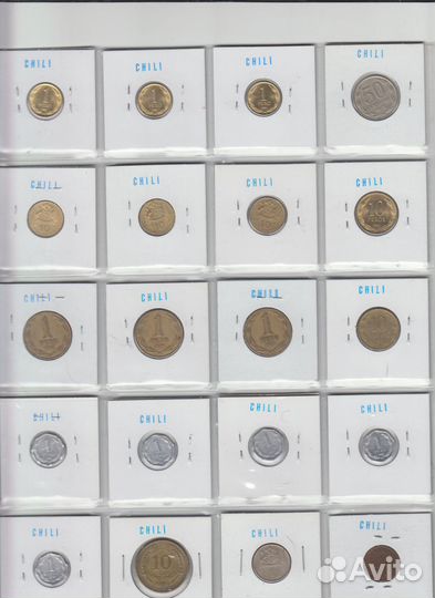 20 монет чили наборы