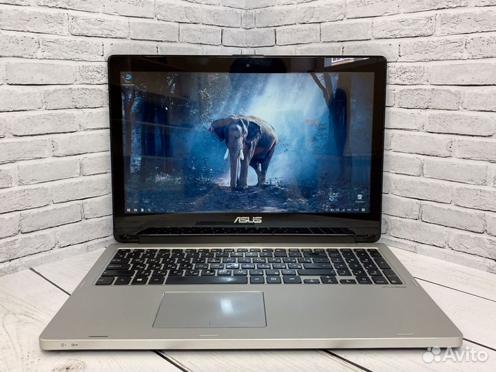 Сенсорный алюминиевый ноутбук Asus i3/SSD/гарантия