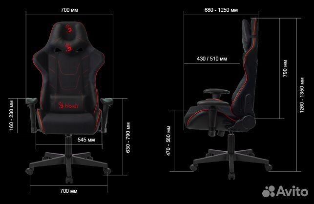 Компьютерное геймерское кресло A4Tech Bloody GC