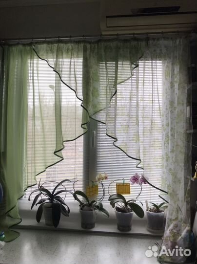 Тюль Штора для кухни Уголки. Бежевая