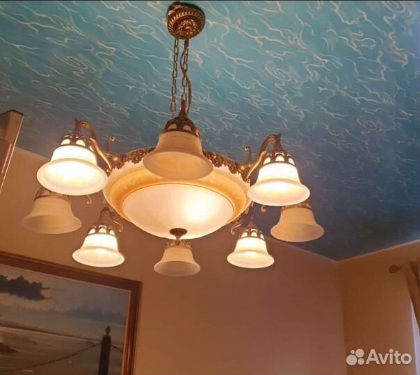 2 Люстры потолочная бронза светильник