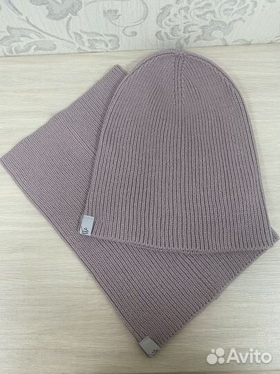 Комплект шапка и снуд женский