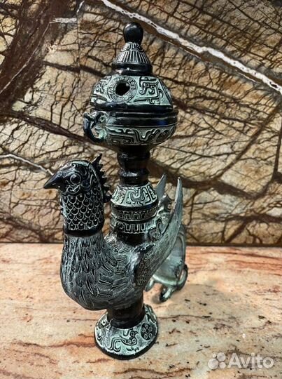 Старая китайская курильница. Птица феникс