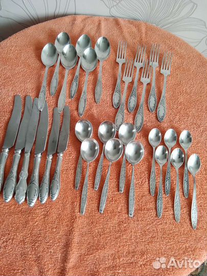 Мельхиоровые столовые приборы СССР
