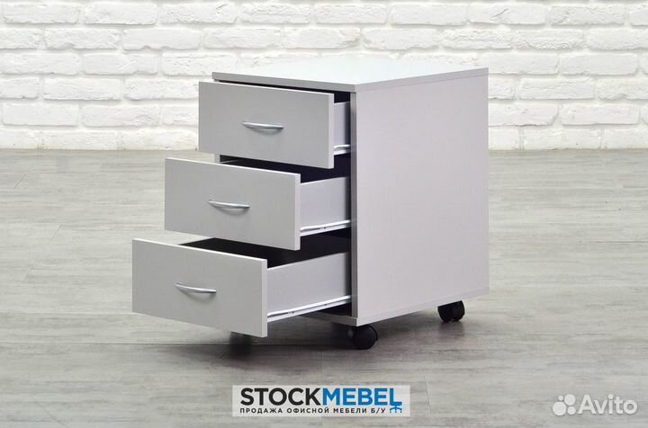 Офисная мебель. Тумба мобильная Эконом. Серая