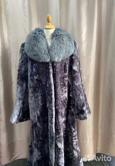 Шуба женская натуральная цигейка