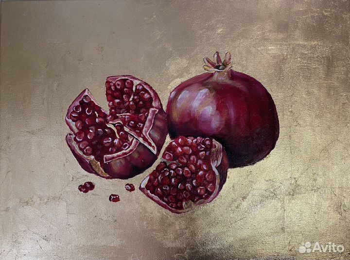 Картина акрил, поталь 60*80 холст на подрамноке