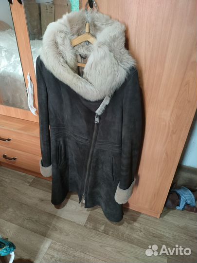 Дубленка воротник Лама