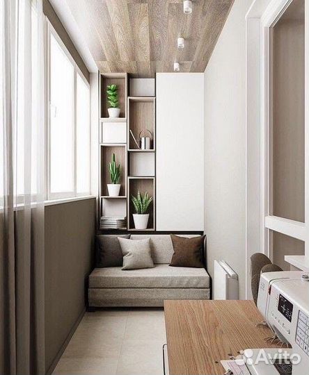 Встроенный шкаф на балкон на заказ