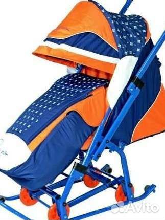 Детские санки коляска Скользяшки б/у