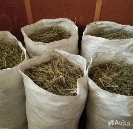 Сено в мешках