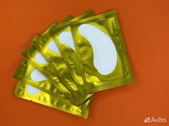 Патчи для наращивания ресниц-желтые