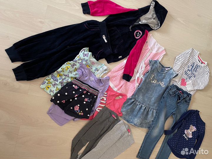 Вещи пакетом на девочку 104 110
