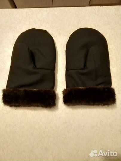 Рукавицы меховые, искуств. мех, рабочие, для рыбал