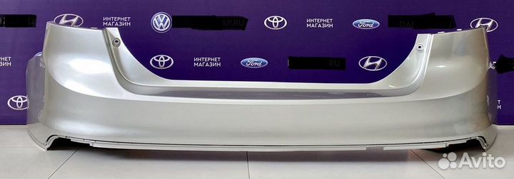 Бампер Задний Форд Фокус 3 Серебристый