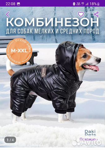 Зимняя куртка для собак