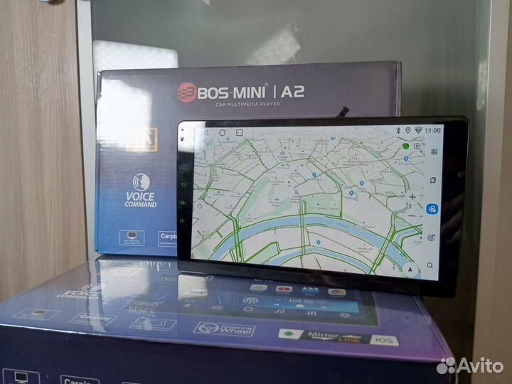 Топ магнитола 4/64 Bos mini A2 Car play Android 12