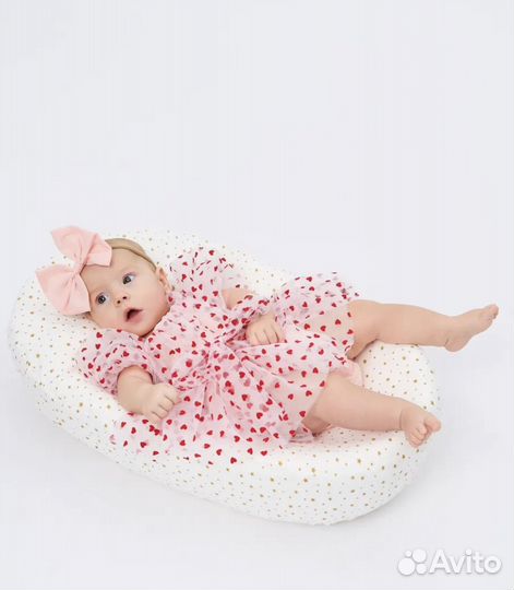 Платье боли с повязкой для новорожденной девочки