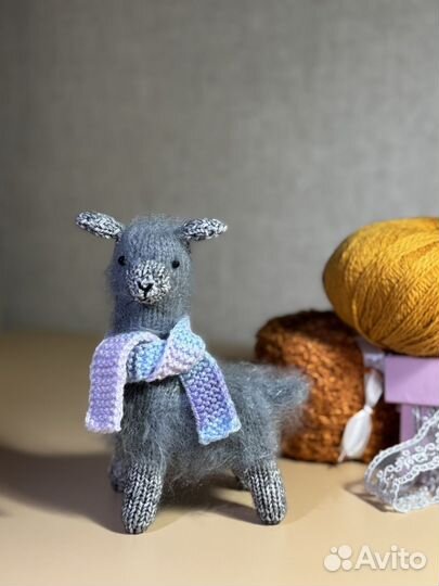 Лама вязаная игрушка