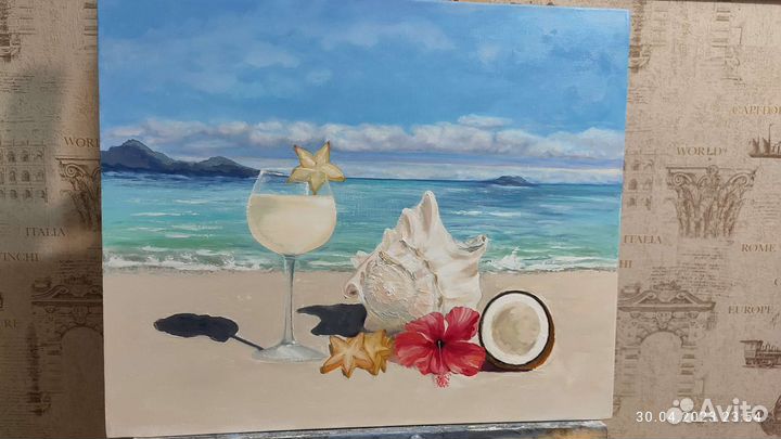 Большая интерьерная картина маслом на холсте