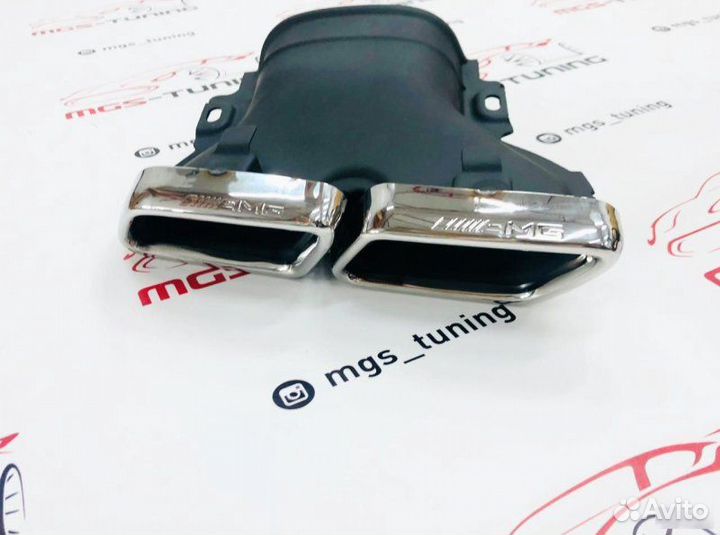 Диффузор с насадками E63 не AMG Пакет хром w213