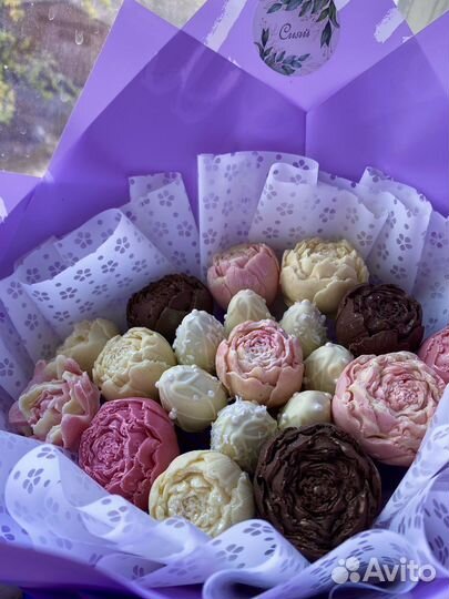 Шоколадные пионы,розы