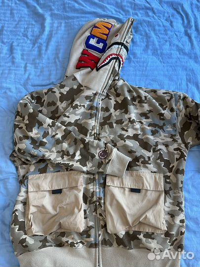 Зип худи bape shark