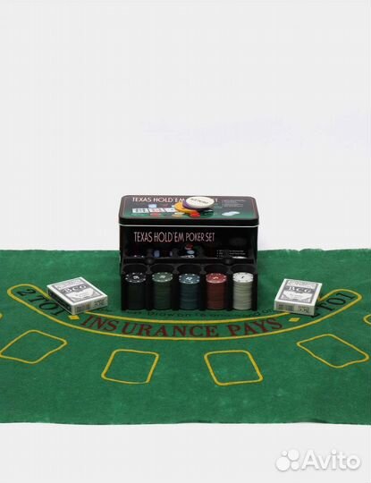 Покерный набор Texas Holdem Poker 200 фишек