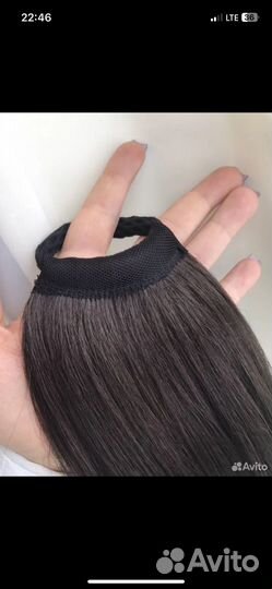 Хвост волосы на резинке