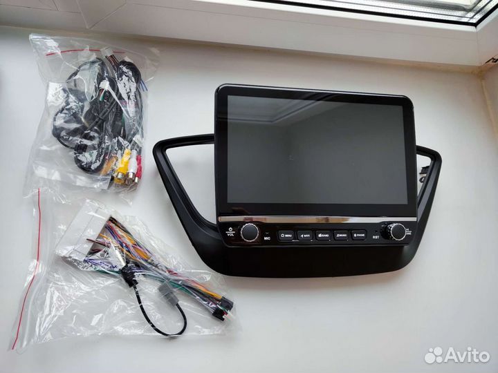 Магнитола android Hyundai Solaris 2 физ кнопки