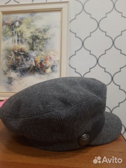 Кепка шерсть с кожей
