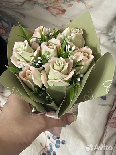 Букет из мыльных роз