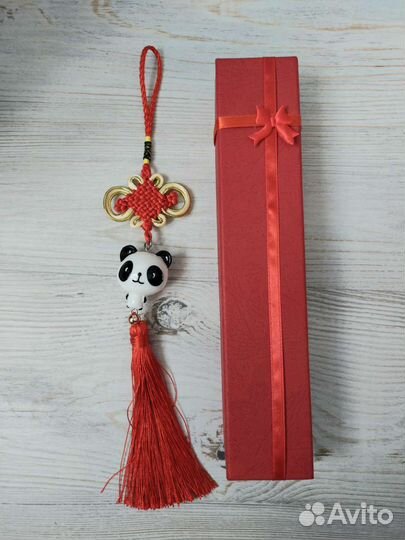 Брелок подвеска ключ Китайский узел- панда
