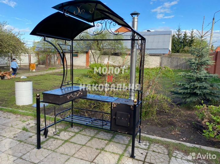 Мангал в стиле лофт