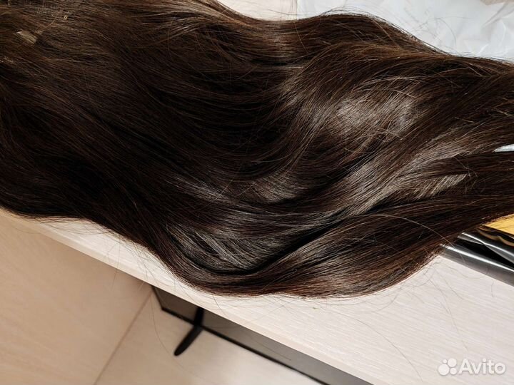 Волосы натуральные на заколках новые