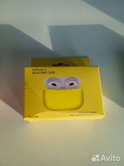 Силиконовый чехол для AirPods3 жёлтый