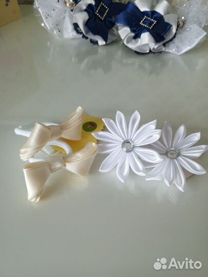 Бантики ручной работы на резиночках