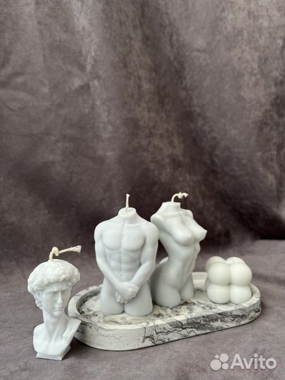 Декор из гипса, натуральные свечи