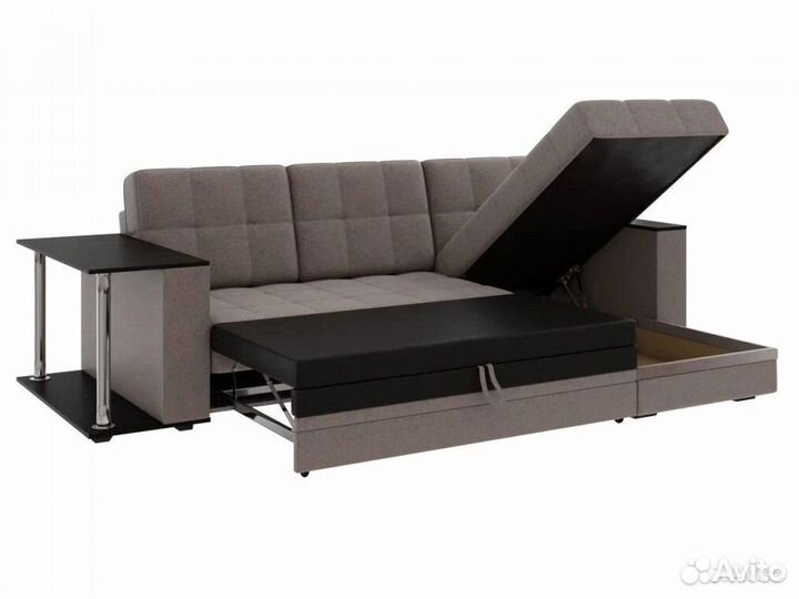 Диван угловой Атлант со столиком рогожка Нептун 54