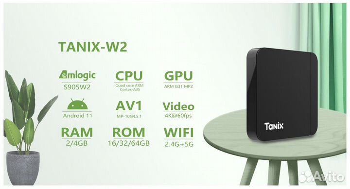 Тв бокс Tanix W2 2/16Gb настройка под ключ